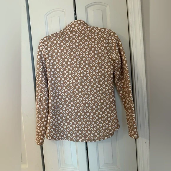 Quarter Zip Top - Retro Floral Fleece Lined Top by Smith & Quinn - Picture 6 of 6